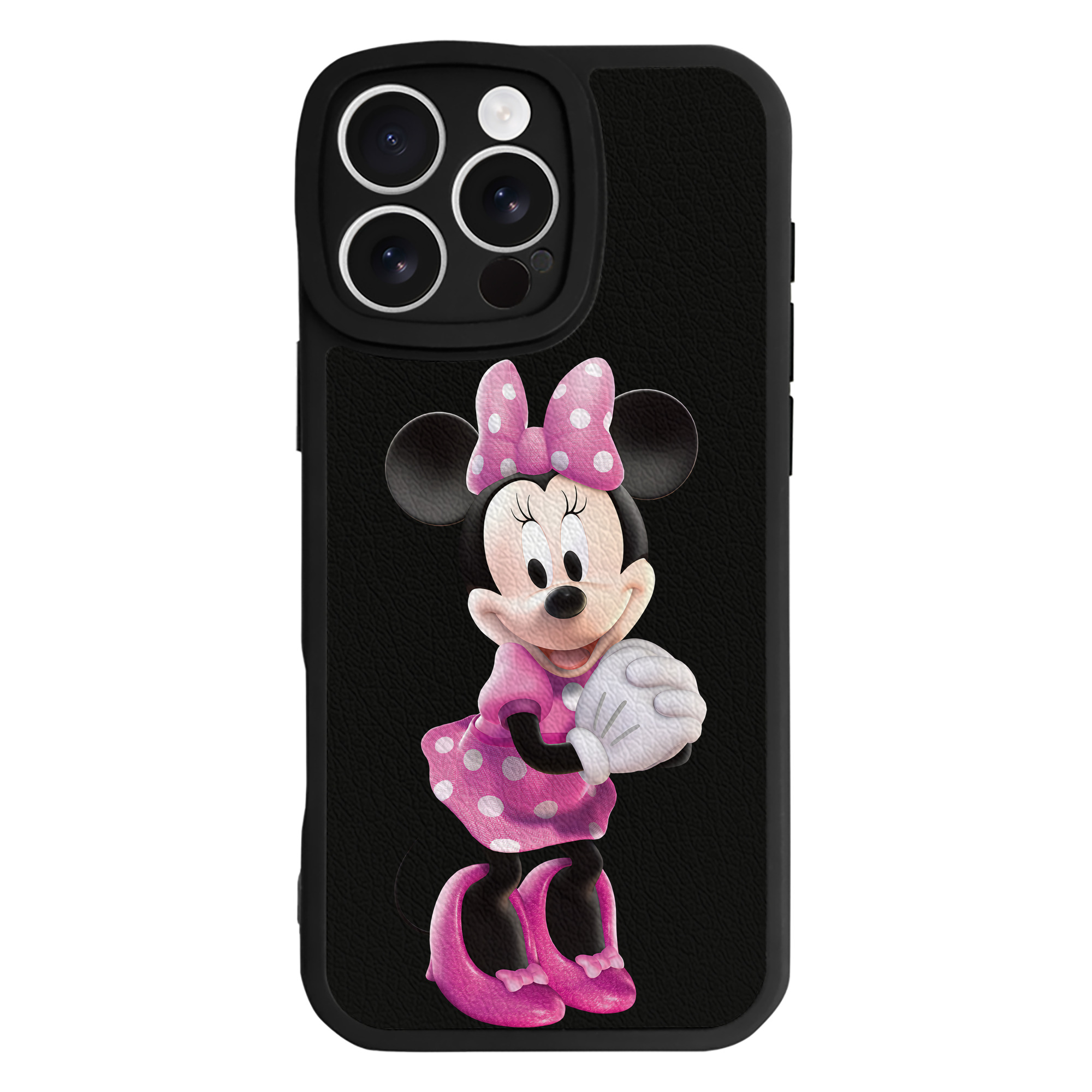 （画像用） ミッキーマウス Mickey Mouse 【iPhone 16シリーズ対応】シリコンスマホケース（レザー調） 材質：シリコン